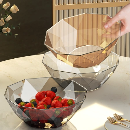 Transparent polyhedral fruit platter Transparent polyhedral fruit platter
